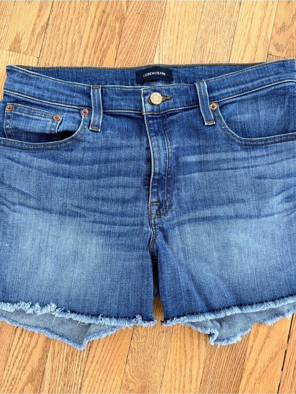 J. Crew Blue Denim Women's 3” cutoff Shorts